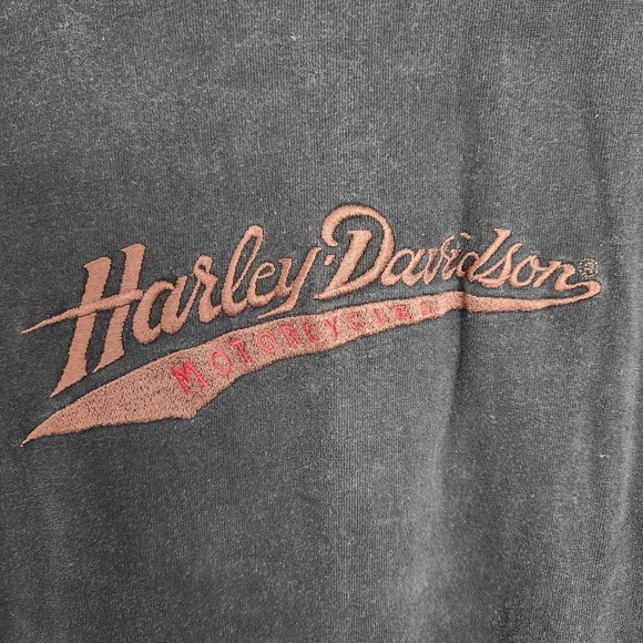 Harley Davidson Printed Cotton Sweatshirt L Black Motorcycles Grunge Unisex - Picture 4 of 7
